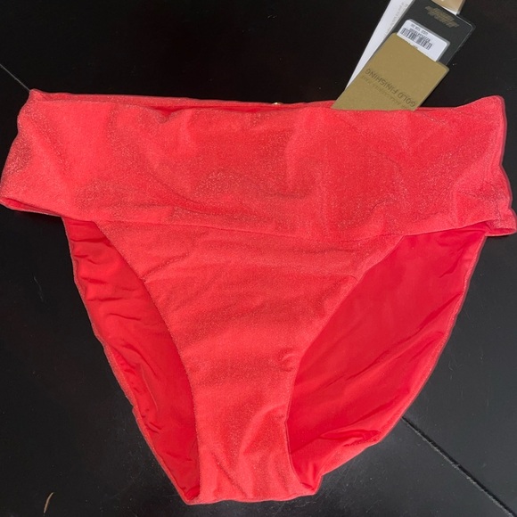 New - Never Worn - ViX - Bikini Bottoms - Jessica H. Pants Full Red Size L - Picture 1 of 6
